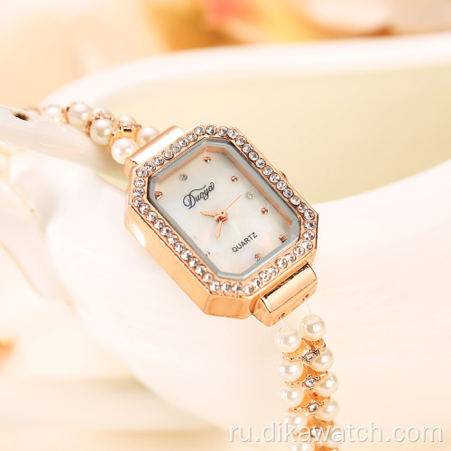 Горячие продажи часы подарочный набор для дам очарование маленький циферблат кварцевые часы браслет набор для женщин свадебный подарок для жены квадратные часы